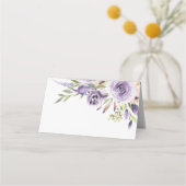 Elegant Paars Roos Floral Wedding Plaatskaartje (Achterkant)