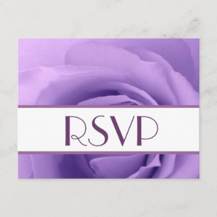 Elegant Paars Roos RSVP Wedding Response Card