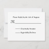 Elegant Paars Roos RSVP Wedding Response Card (Achterkant)