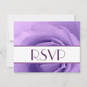Elegant Paars Roos RSVP Wedding Response Card Kaartje (Voorkant)