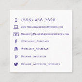 Elegant Paars Roos Visitekaartje (Achterkant)