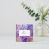 Elegant Paars Roos Visitekaartje (Staand voorkant)