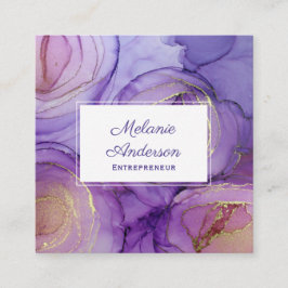 Elegant Paars Roos Visitekaartje