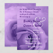 Elegant PAARS Roos Weddenschap Kaart (Voorkant / Achterkant)