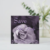 Elegant PAARS Roos Wedding Save Date Uitnodiging (Staand voorkant)