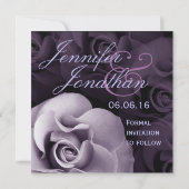 Elegant PAARS Roos Wedding Save Date Uitnodiging (Achterkant)