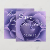 Elegant PAARS Roos Wedding Save the Date Invite (Voorkant / Achterkant)