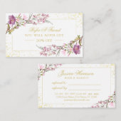 Elegant  Paars Roze Bloemen Referral Kaart (Voorkant / Achterkant)