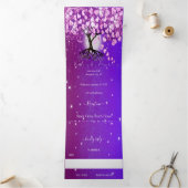 Elegant Paars roze hartsriet Drieluik Uitnodiging (Binnen)