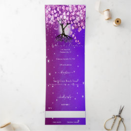 Elegant Paars roze hartsriet Drieluik Uitnodiging