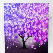 Elegant Paars roze hartsriet Drieluik Uitnodiging (Binnenzijde eerst)