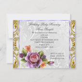 Elegant Paars Roze Roze Witte Dag Kaart (Achterkant)