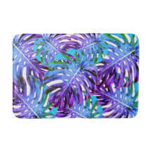 Elegant Paars Roze Tropisch Blafpatroon