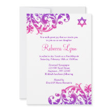 Elegant Paars roze Vlaams Bat Mitzvah