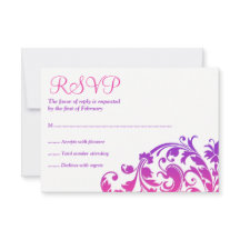 Elegant Paars roze Vlaams Bat Mitzvah RSVP