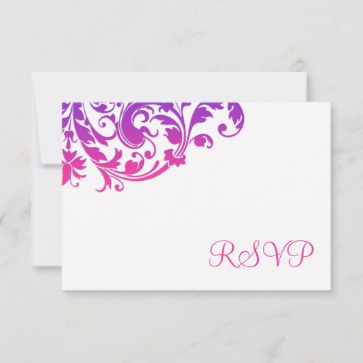 Elegant Paars Roze Vlaanderen RSVP (Voorkant)