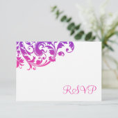 Elegant Paars Roze Vlaanderen RSVP (Staand voorkant)