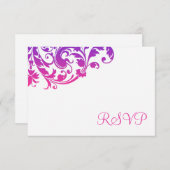 Elegant Paars Roze Vlaanderen RSVP (Voorkant / Achterkant)