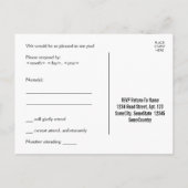 Elegant Paars "rsvp"-Briefkaart Briefkaart (Achterkant)