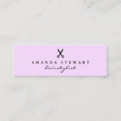 Elegant paars schaarser mini visitekaartje (Voorkant)