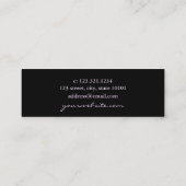 Elegant paars schaarser mini visitekaartje (Achterkant)