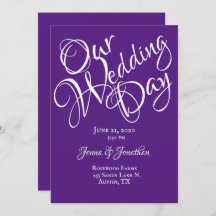 Elegant Paars Script Wedding