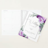 Elegant Paars & Silver Floral Eucalyptus Wedding Planner (Display)