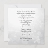 Elegant Paars Silver Leaf Overlay Wedding Invitat Kaart (Achterkant)