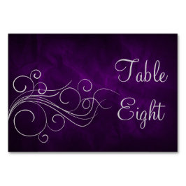 Elegant Paars Silver Swirl Kaart