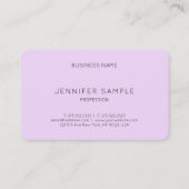 Elegant Paars Simple Modern Plain Luxury Chic Visitekaartje (Achterkant)