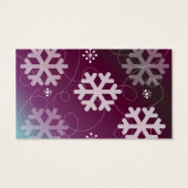 Elegant Paars Snowflake Gift Label Visitekaartje (Achterkant)