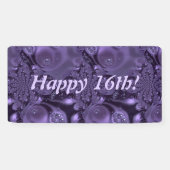 Elegant Paars Sparkle Happy Celebration Spandoek (Horizontaal)