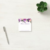 Elegant Paars Ultra Violet Waterverf Floral Post-it® Notes (Kantoor)