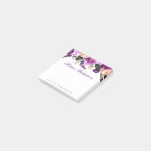 Elegant Paars Ultra Violet Waterverf Floral Post-it® Notes (Schuin)