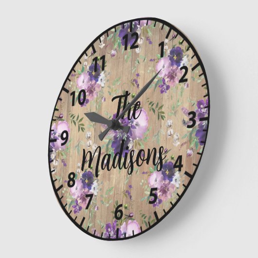 Elegant Paars Uniek Grote Klok (Hoek)