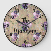 Elegant Paars Uniek Grote Klok (Voorkant)