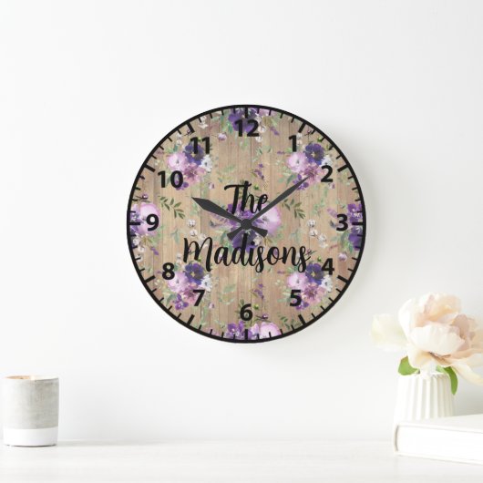 Elegant Paars Uniek Grote Klok (Huis)