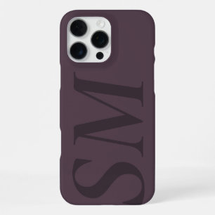 Elegant Paars Vet Begin Hoofdletter Monogram iPhone 16 Pro Max Hoesje