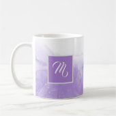 Elegant Paars Violet Custom Name Koffiemok (Links)