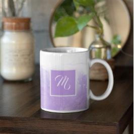 Elegant Paars Violet Custom Name Koffiemok