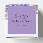 Elegant Paars Violet Florals Wedding Bedankdoosjes (Bovenkant)