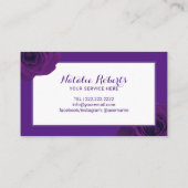 Elegant Paars Violet Flowers Beauty Salon Loyalty (Achterkant)