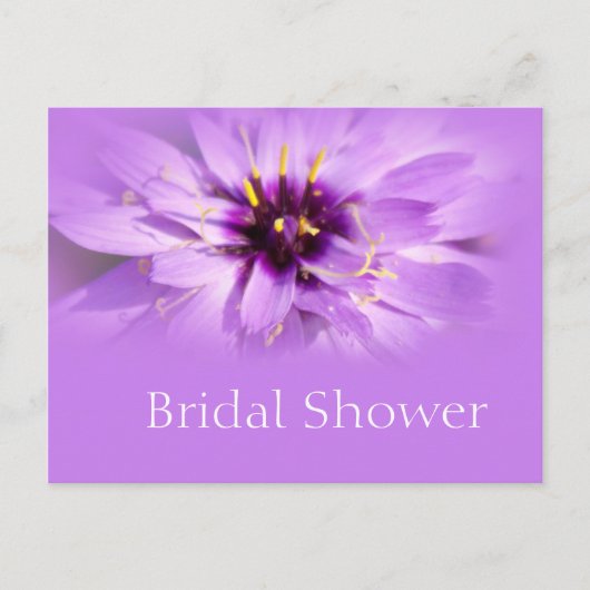 Elegant paars vrijgezellenfeest briefkaart (Voorkant)