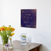 Elegant Paars Weddenschap Welkomstteken Elegant Go Folie Afdrukken (Laag (Keuken))