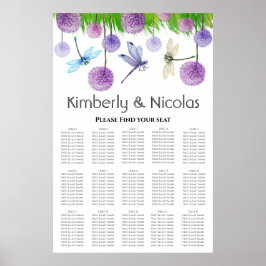 Elegant Paars weddenschapskaart Poster