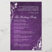 Elegant Paars Wedding Programme (Achterkant)