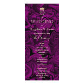 Elegant Paars Wedding Programme Reclamekaart (Voorkant)
