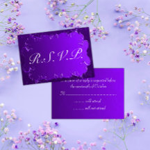 Elegant Paars Wedding RSVP