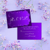 Elegant Paars Wedding RSVP