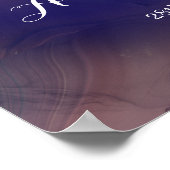 Elegant Paars Wedding Welcome Sign Poster (Hoek)